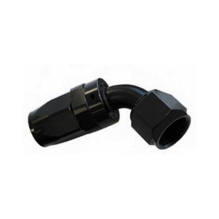 -10AN Female 60° Hose End, Swivel Style, Black Hard Anodized Aluminum