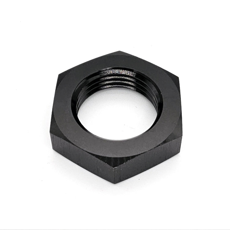 -10AN Male AN Flare Bulkhead Adapter Nut, Black Hard Anodized Aluminum