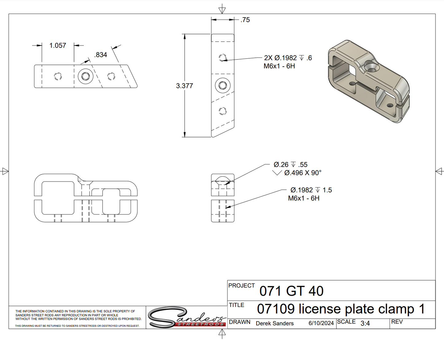 GT40 License plate mount