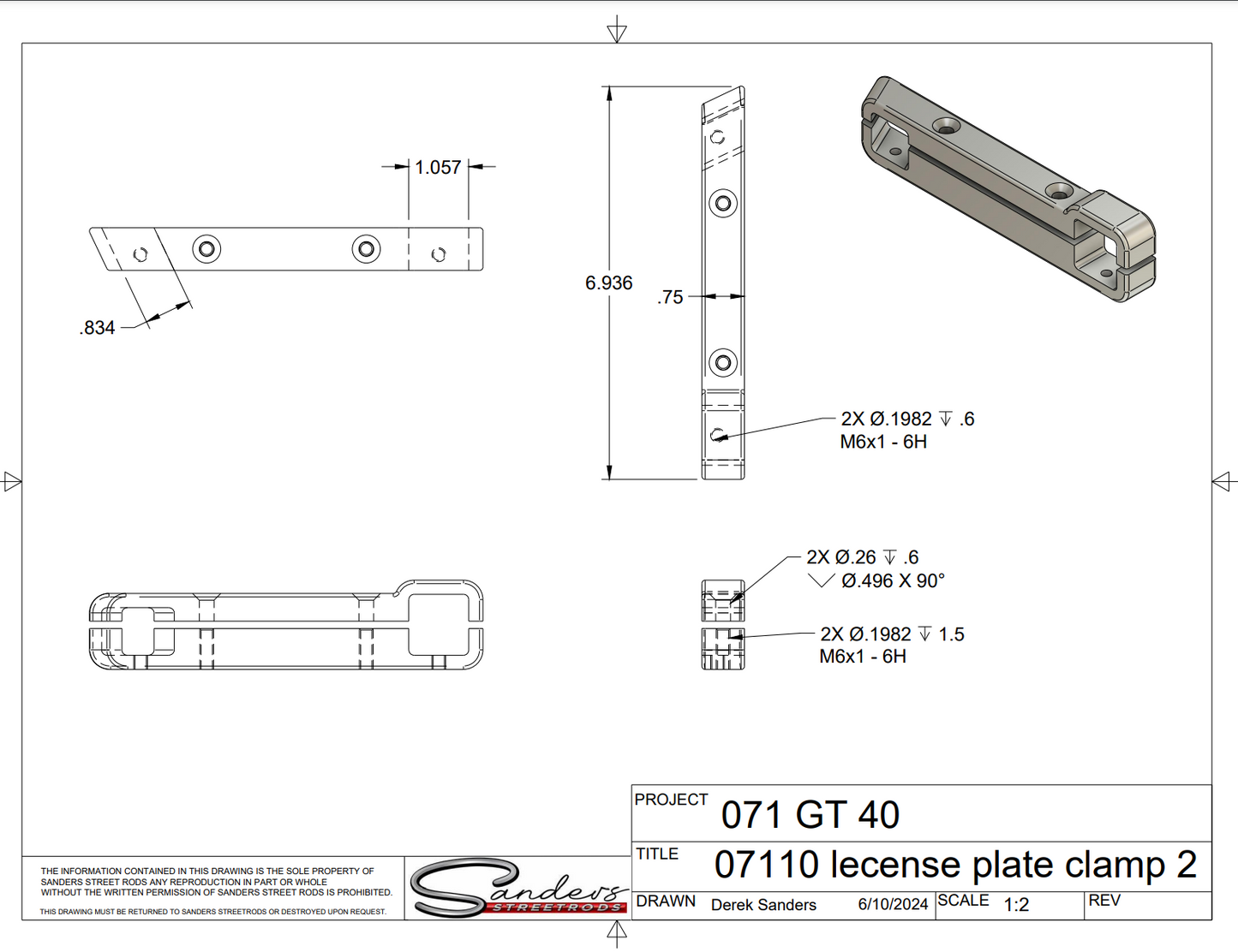 GT40 License plate mount