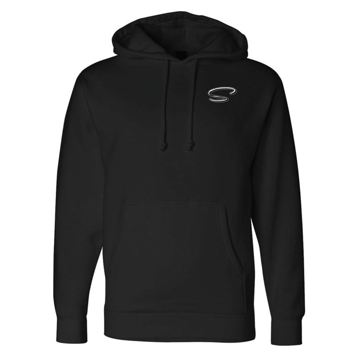 Black Hoodie with Logo Front and Back