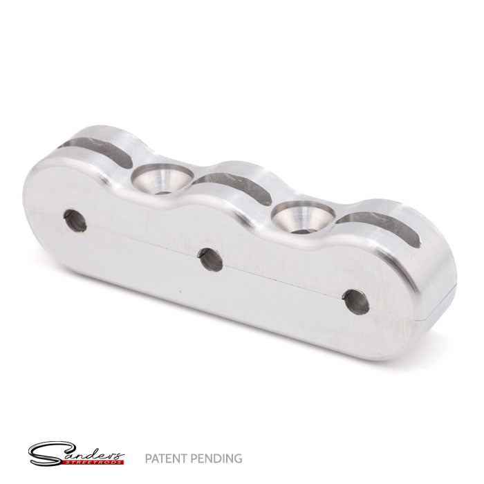 U-Drill (5/32"-5/8") Universal Medium Billet Triple Line Clamp (2 Pack)