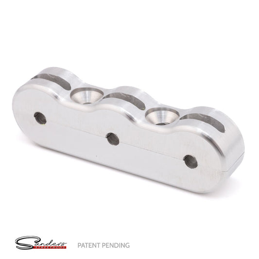 U-Drill (5/32"-5/8") Universal Medium Billet Triple Line Clamp (2 Pack)