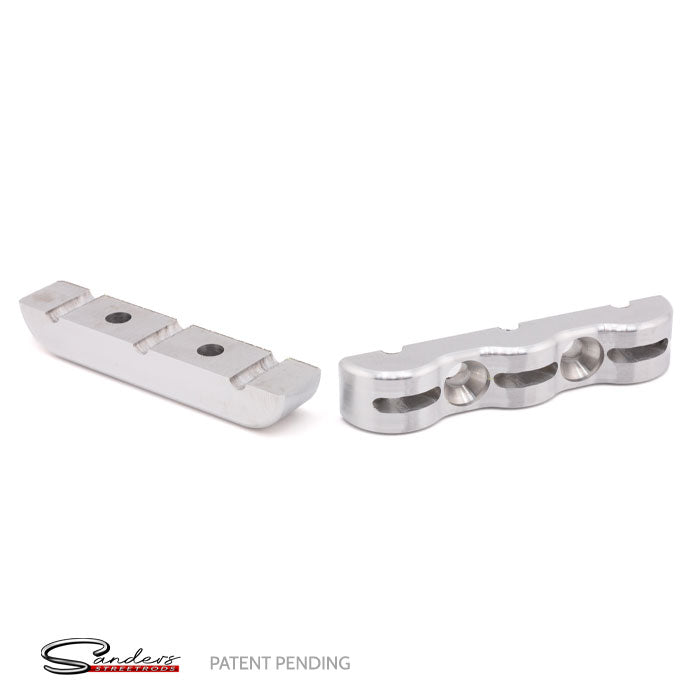 U-Drill (5/32"-5/8") Universal Medium Billet Triple Line Clamp (2 Pack)