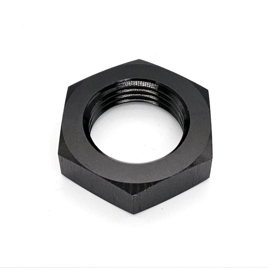 -10AN Male AN Flare Bulkhead Adapter Nut, Black Hard Anodized Aluminum