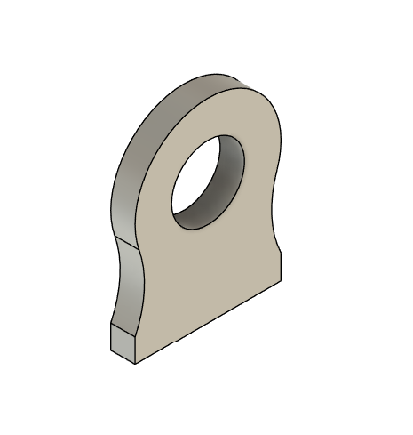 -3AN Brake Line Bulkhead Tab (Weld on)