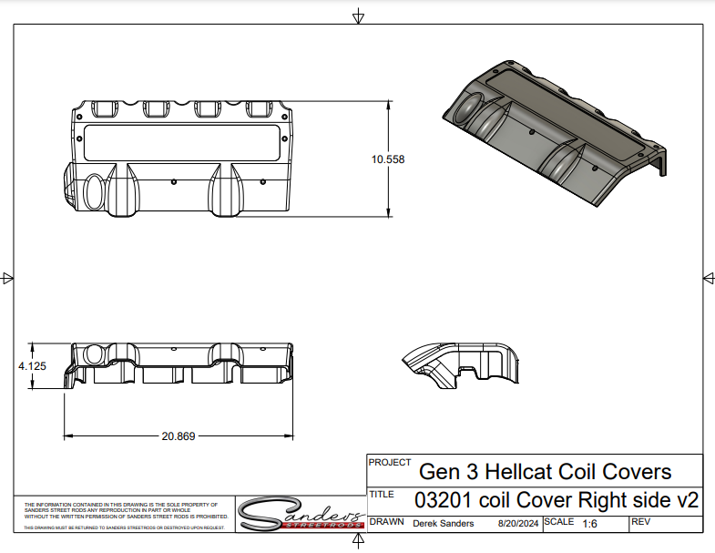 6.2L Gen 3 Hellcat Coil covers