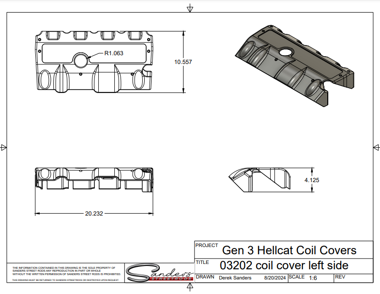 6.2L Gen 3 Hellcat Coil covers