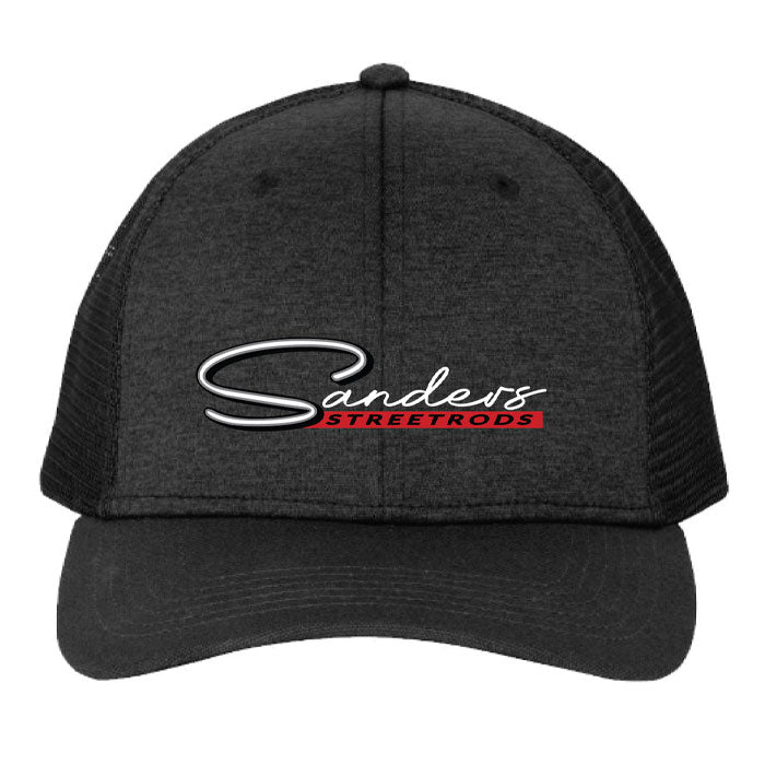 Black with Grey Snap Back Hat with Logo on Front
