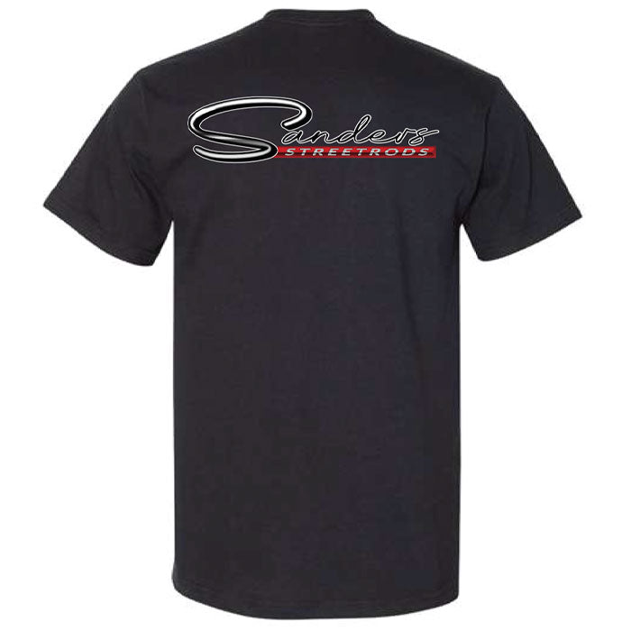Black T-shirt with Logo Front and Back